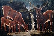 Niko Pirosmanashvili A Family of Deer oil painting on canvas